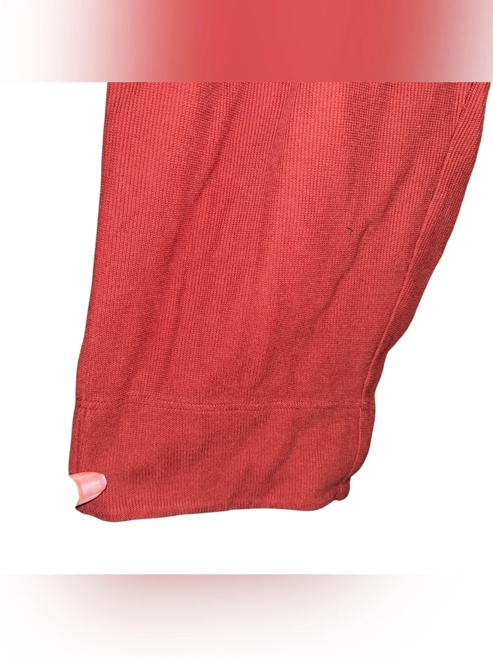 FREE PEOPLE Beach Wide Leg Cropped Day Tripper Pants Ribbed Red Size Medium
